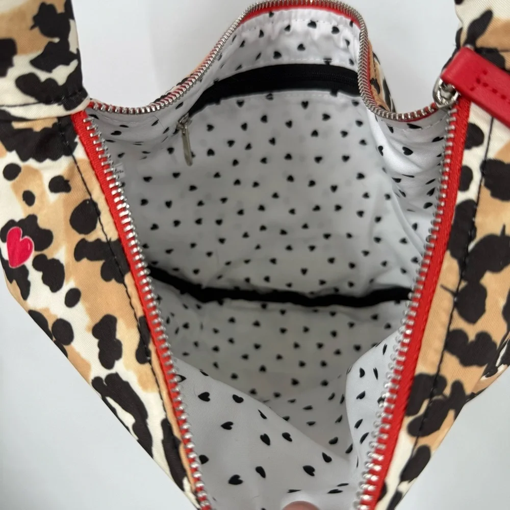 Brighton Spotted Love Swing Bag Leopard Print Crossbody Adjustable Strap OS